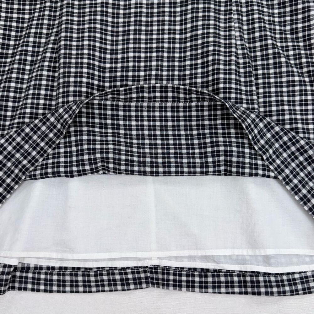 Abercrombie & Fitch Women's Plaid Woven Mini Dress XL Black White Wide Strap - Picture 6 of 15